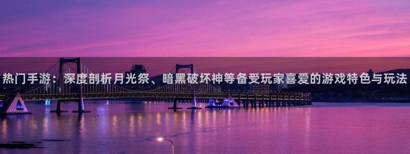 赢咖娱乐平台负责人：热门手游：深度剖析月光祭、暗黑破坏神等备