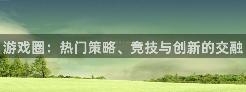 赢咖娱乐注册开户：游戏圈：热门策略、竞技与创新的交融